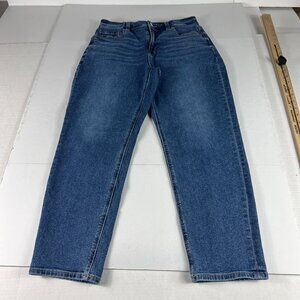 American Eagle Jeans Women's Measured 28x24 Mom Straight Jean Blue Denim Tag 4 S